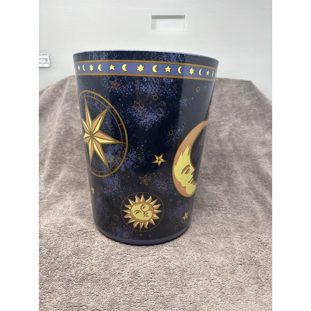 VTG 90s Springs Celestial Wastebasket Blue Sun Moon Stars Whimsigoth USA NEW